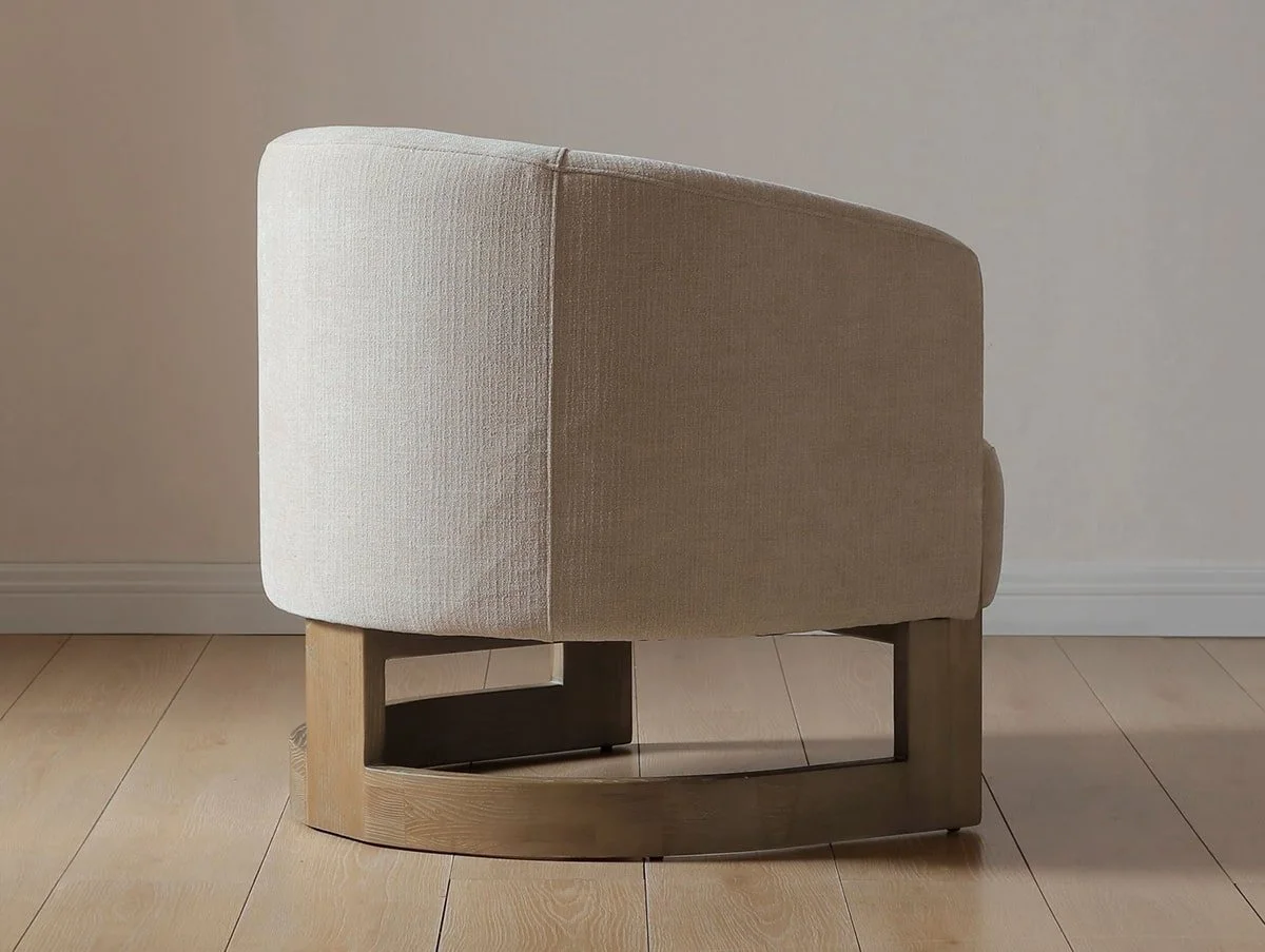 Kyoto Kyoto Lennox Symbol Taupe Chenille Accent Chair