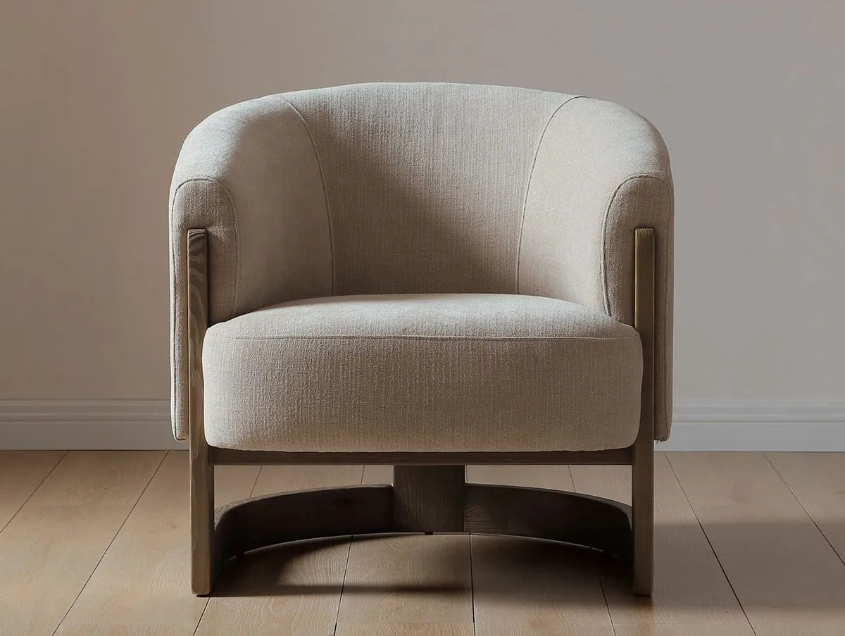 Kyoto Kyoto Lennox Symbol Taupe Chenille Accent Chair