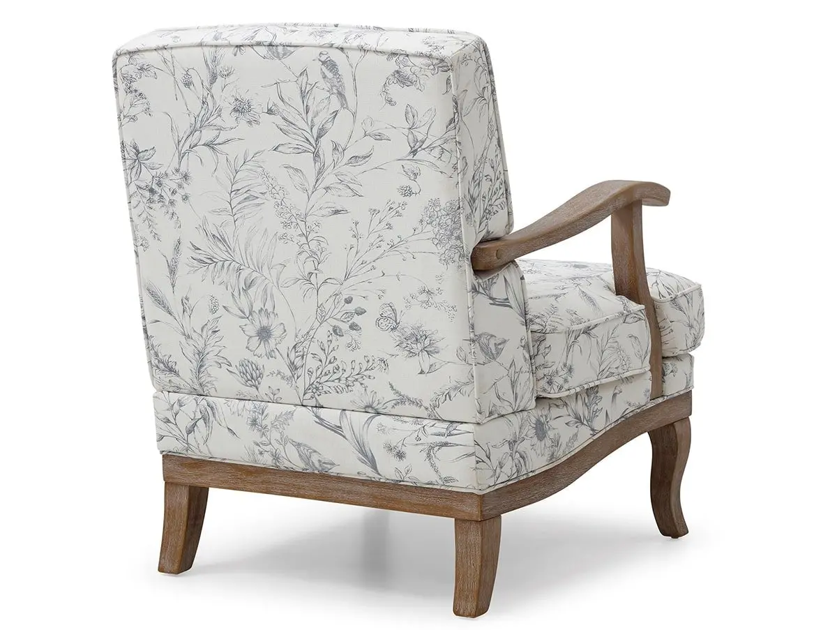 Kyoto Kyoto Colwell Meadow Print Natural Accent Chair