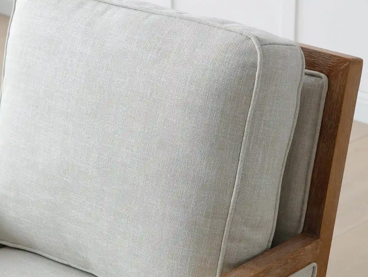 Kyoto Kyoto Beatrice Cream Linen Fabric Swivel Chair