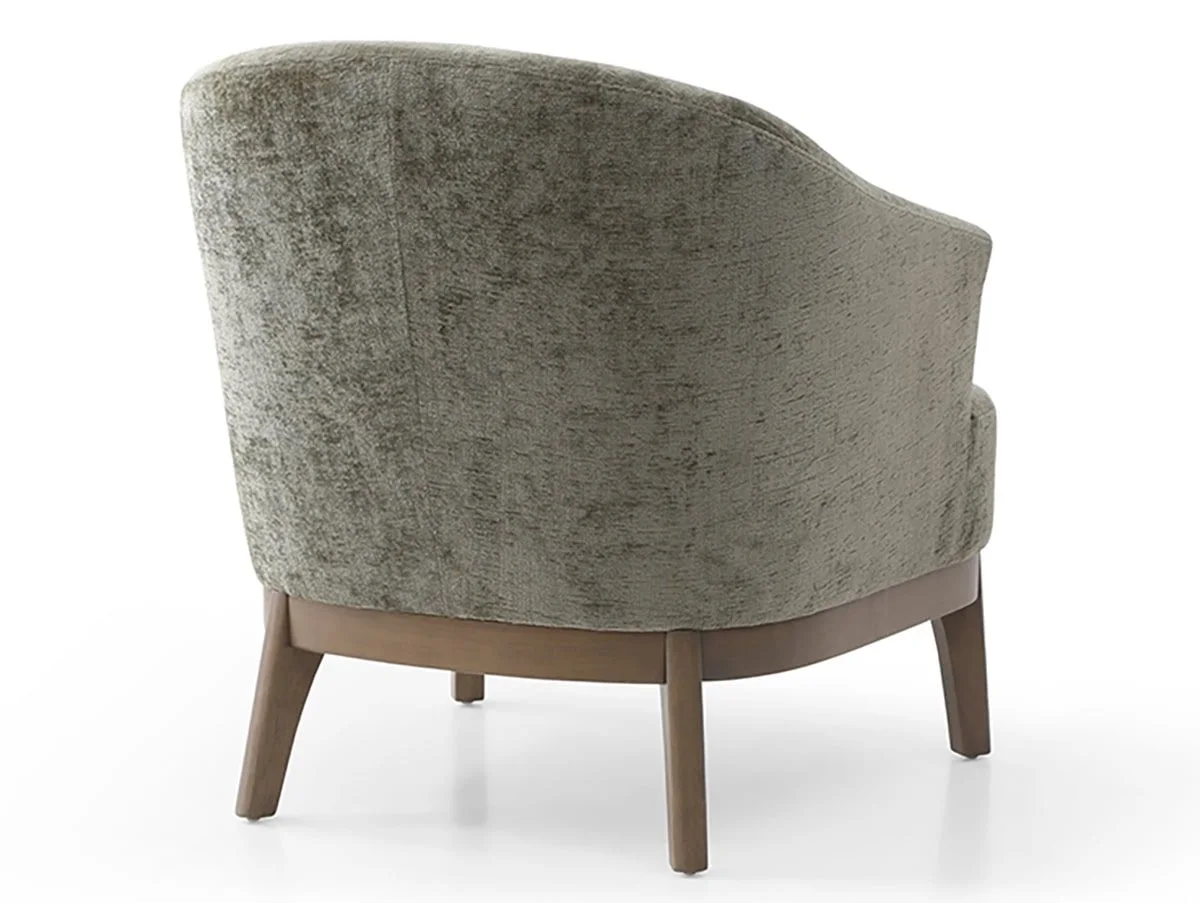 Kyoto Kyoto Ella Distressed Olive Chenille Accent Chair