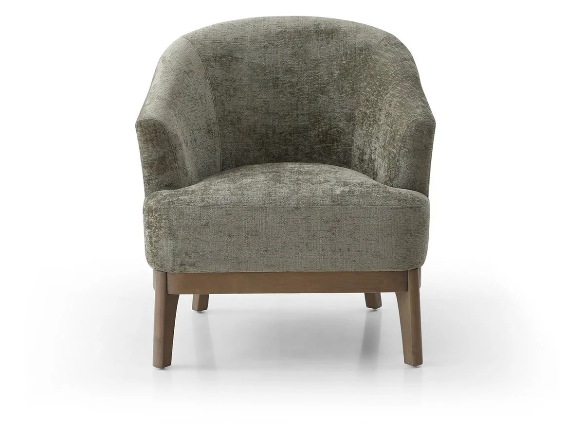 Kyoto Kyoto Ella Distressed Olive Chenille Accent Chair