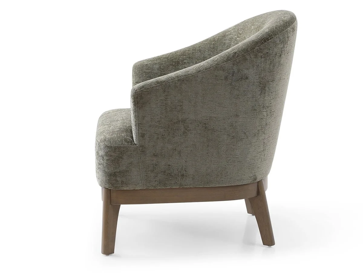 Kyoto Kyoto Ella Distressed Olive Chenille Accent Chair