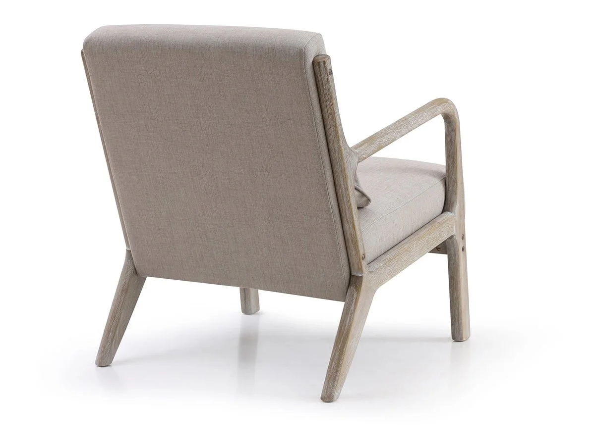 Kyoto Kyoto Inca Oatmeal Linen Accent Chair