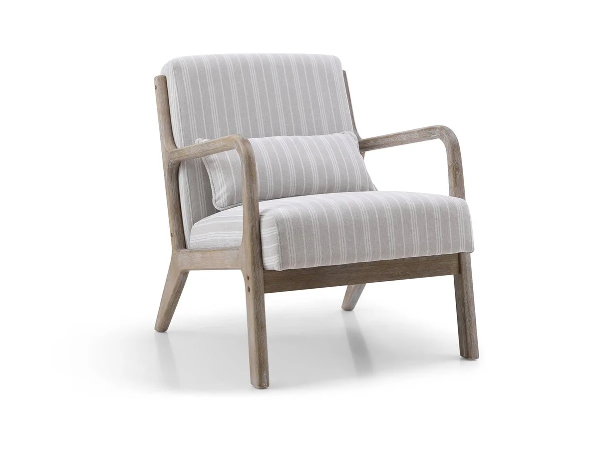 Kyoto Kyoto Inca Natural Chenille Stripe Accent Chair