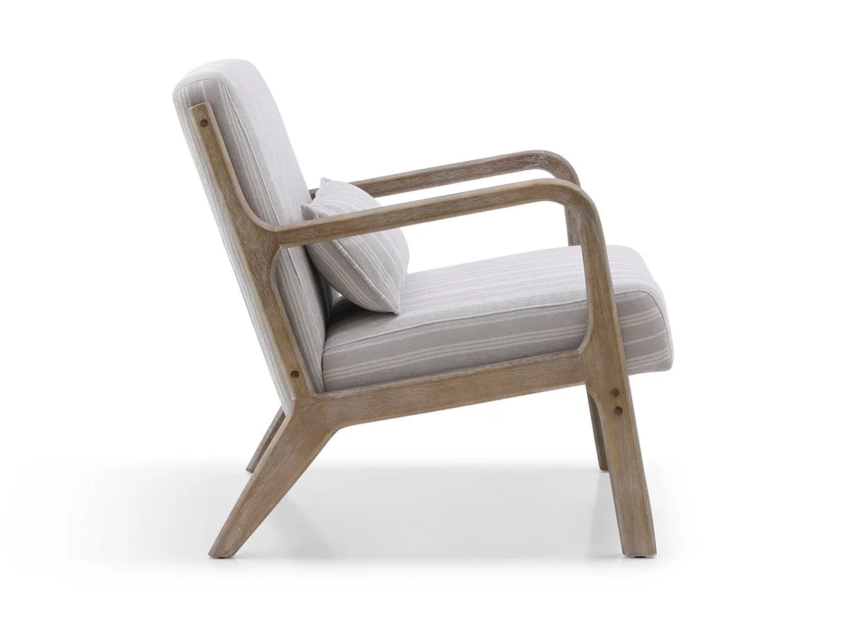 Kyoto Kyoto Inca Natural Chenille Stripe Accent Chair