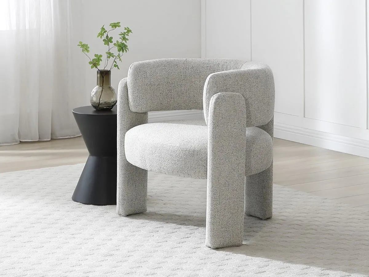 Kyoto Kyoto Adelaide Natural Weave Fabric Accent Chair