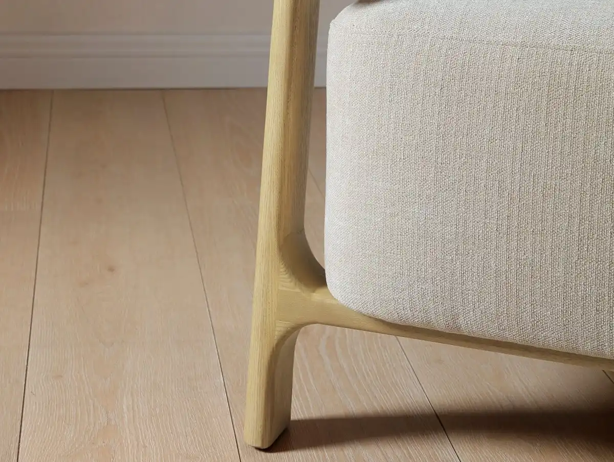 Kyoto Kyoto Amos Taupe Chenille Fabric Accent Chair
