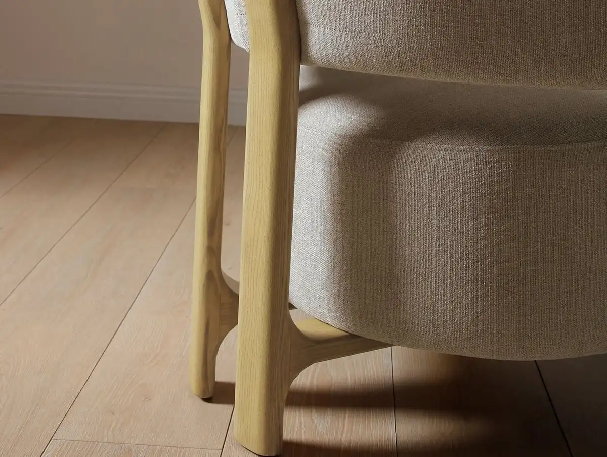 Kyoto Kyoto Amos Taupe Chenille Fabric Accent Chair