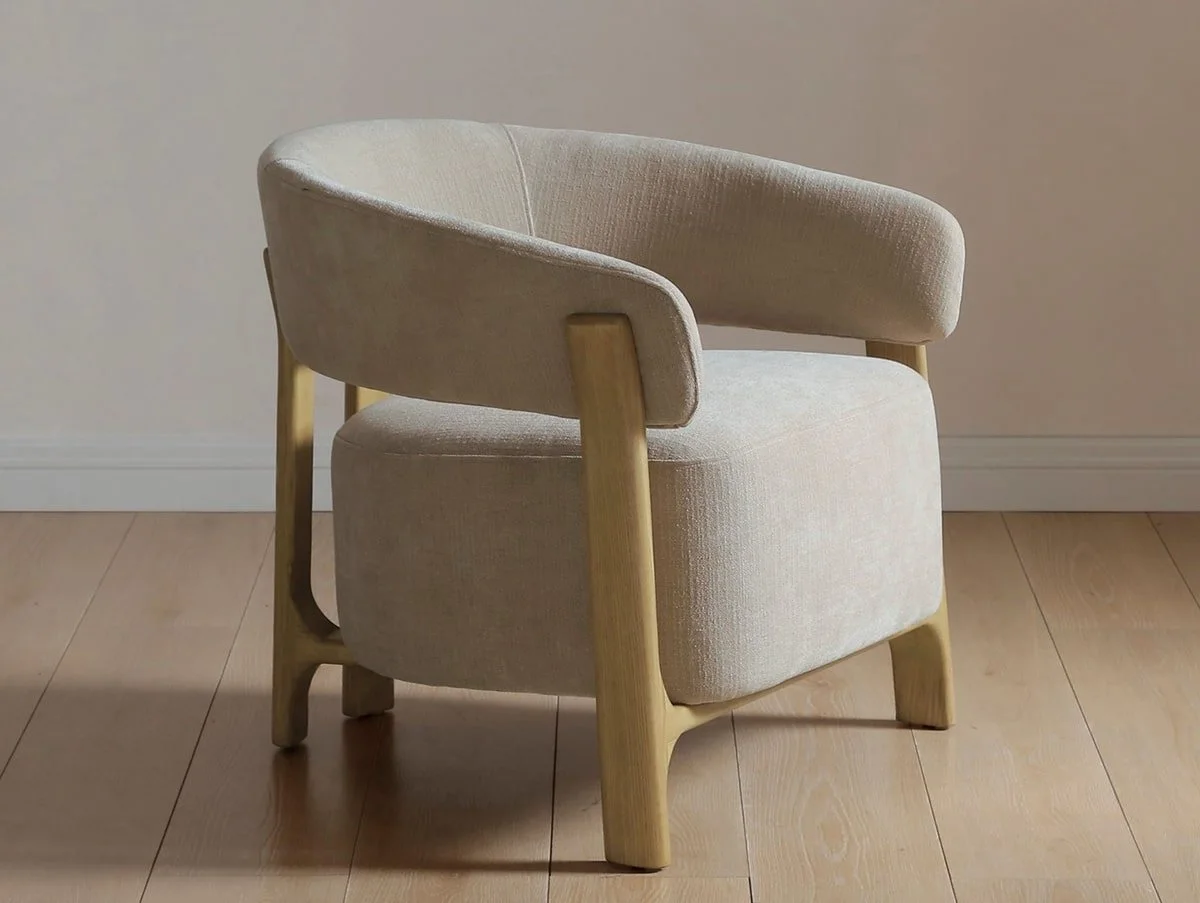 Kyoto Kyoto Amos Taupe Chenille Fabric Accent Chair