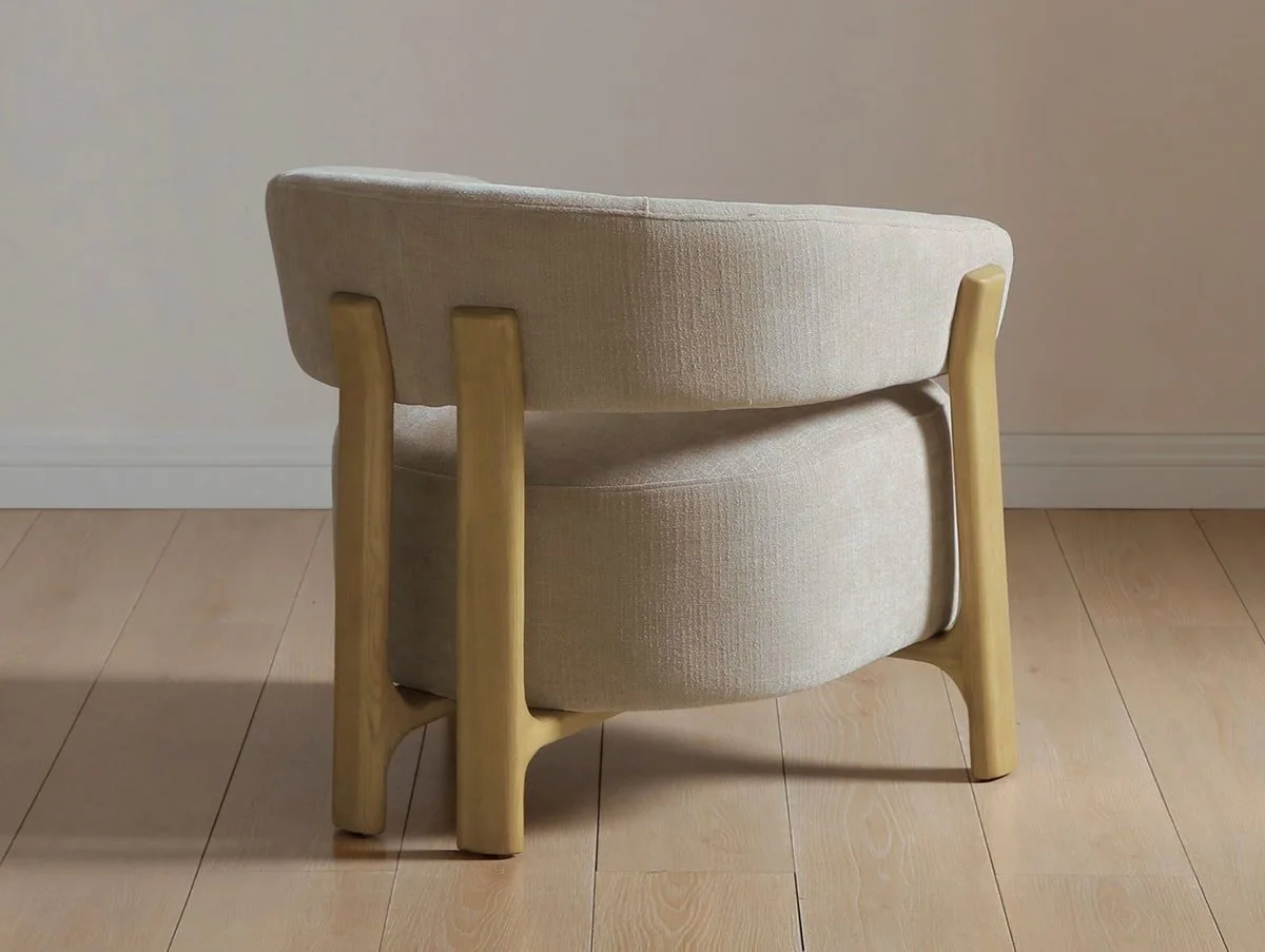 Kyoto Kyoto Amos Taupe Chenille Fabric Accent Chair