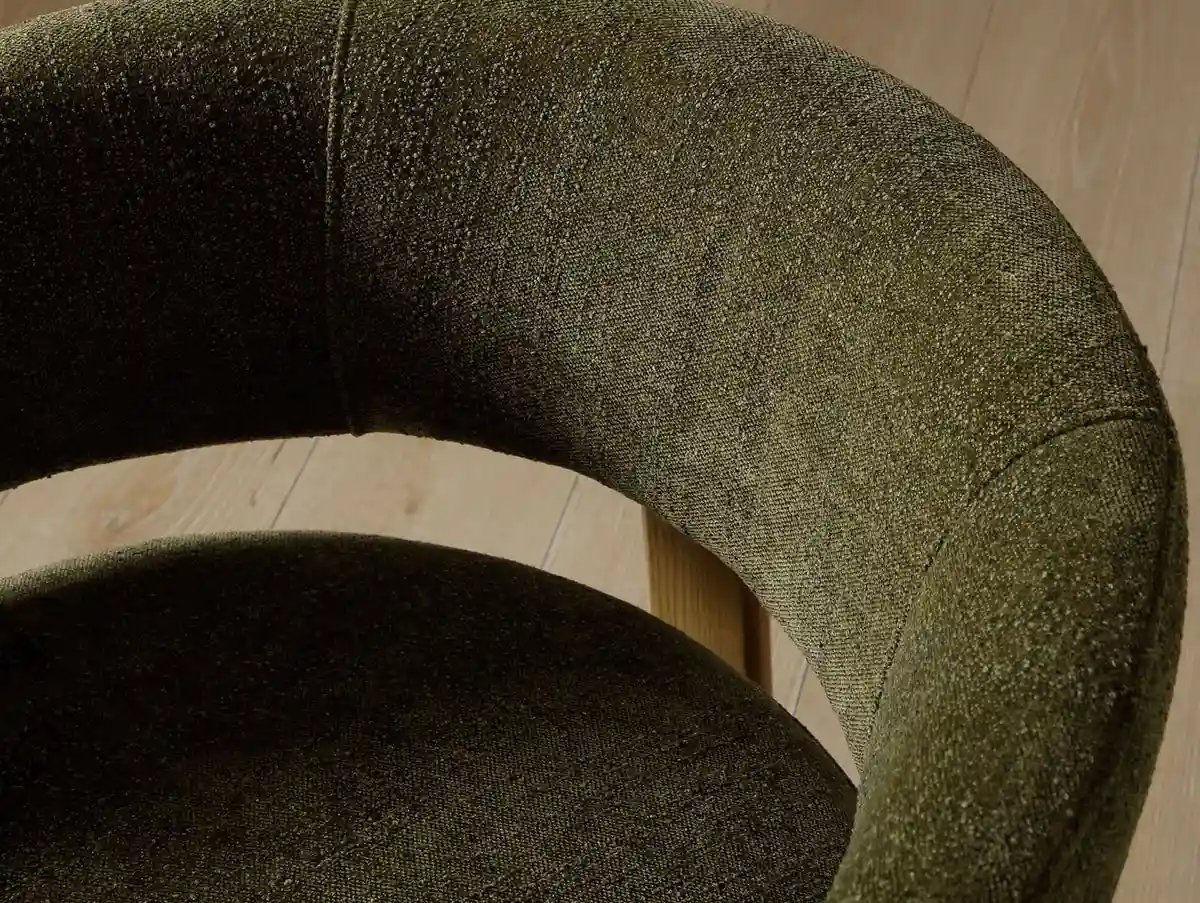 Kyoto Kyoto Amos Olive Textured Chenille Fabric Accent Chair