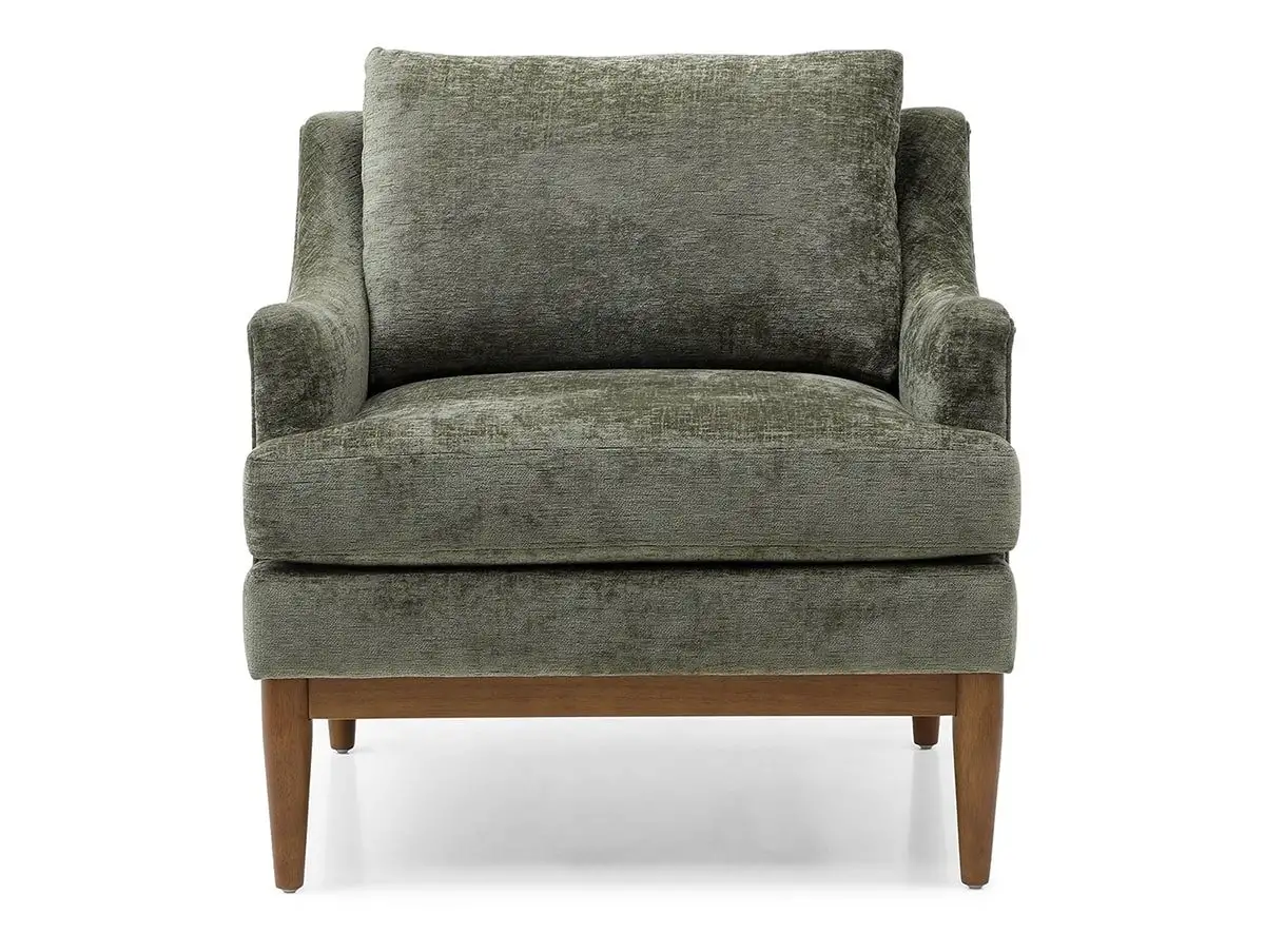 Kyoto Kyoto Briar Olive Chenille Fabric Accent Chair