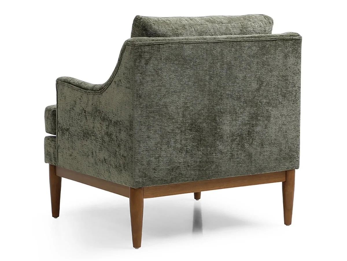 Kyoto Kyoto Briar Olive Chenille Fabric Accent Chair