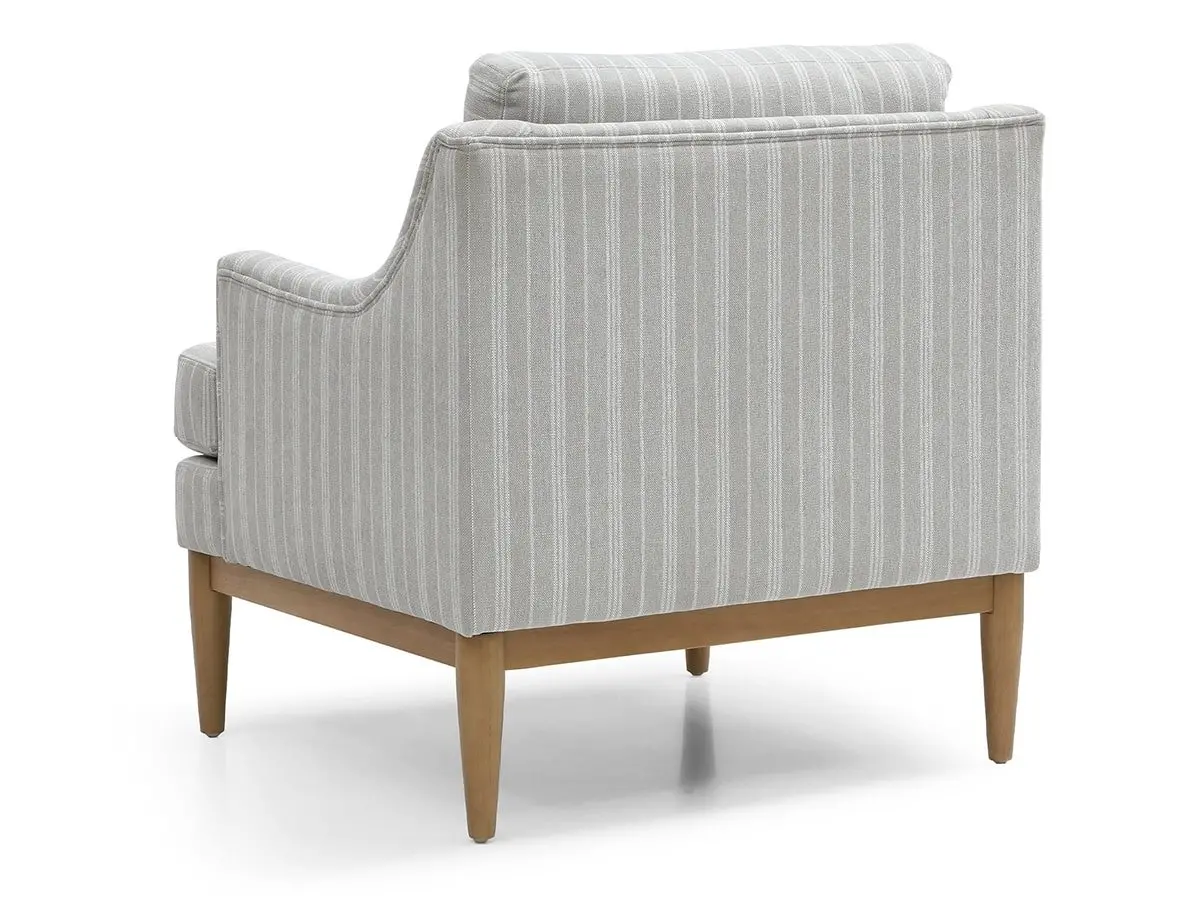 Kyoto Kyoto Briar Natural Stripe Fabric Accent Chair