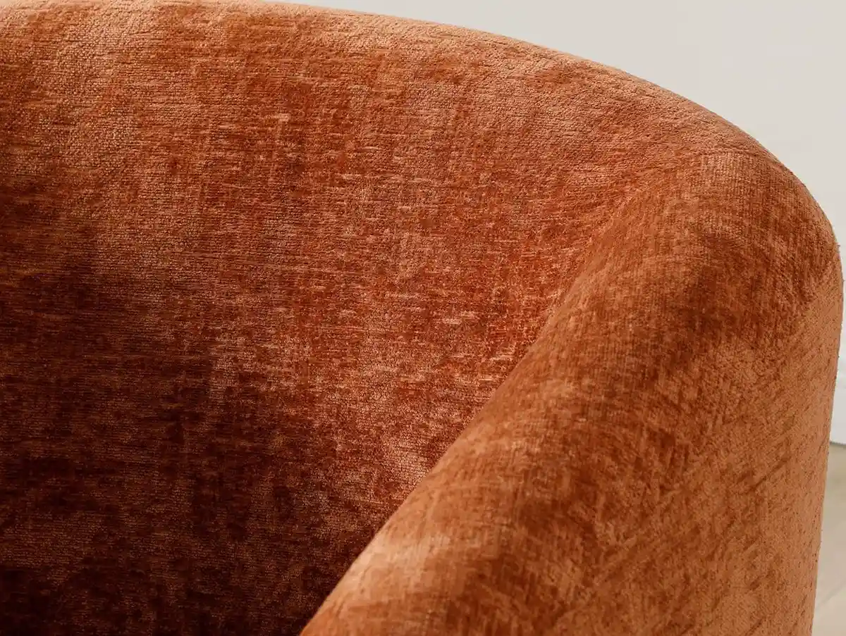 Kyoto Kyoto Jules Terracotta Distressed Chenille Fabric Accent Chair