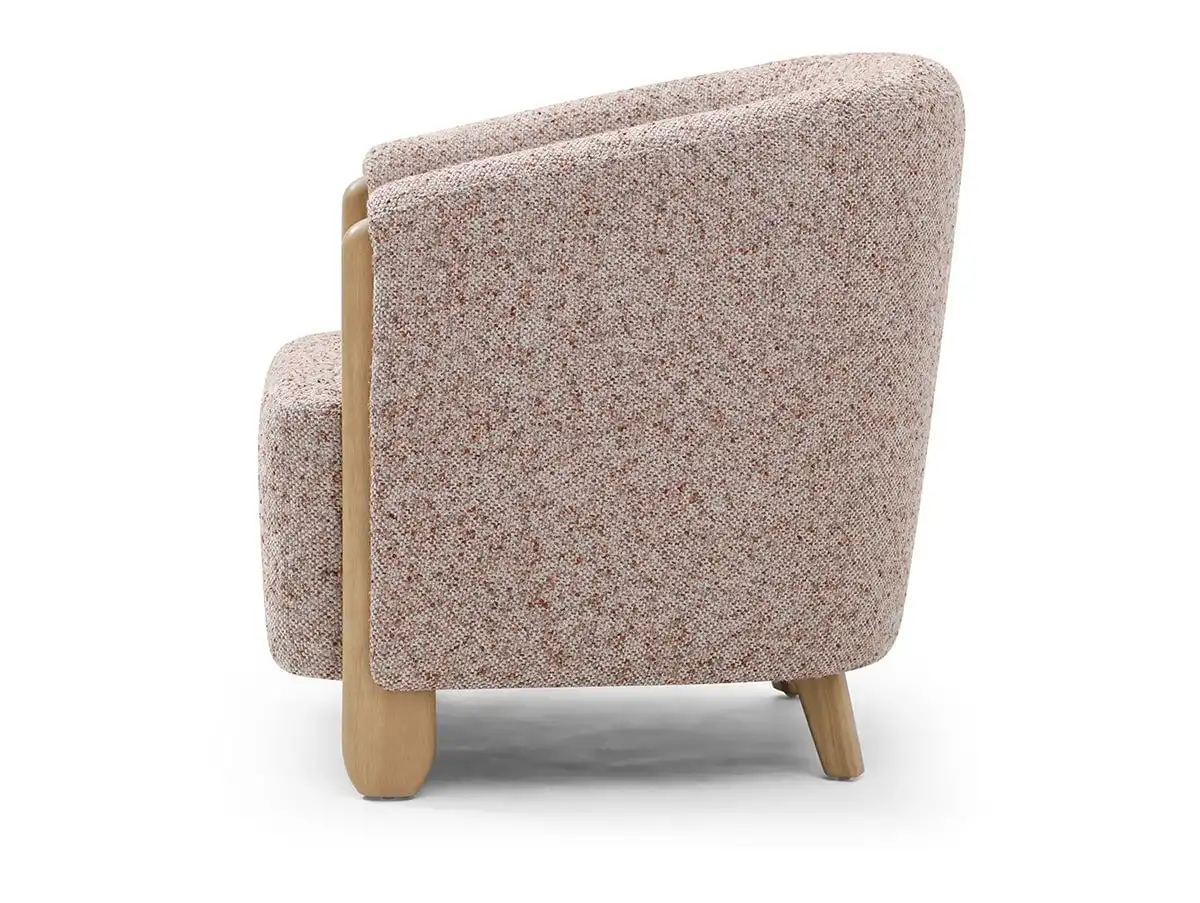 Kyoto Kyoto Jules Natural Speckled Terracotta Fabric Accent Chair