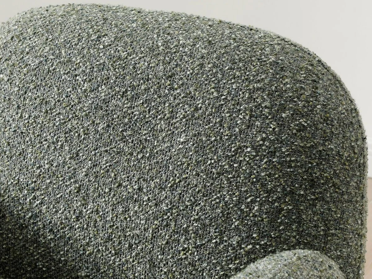 Kyoto Kyoto Micky Olive Textured Boucle Fabric Swivel Chair