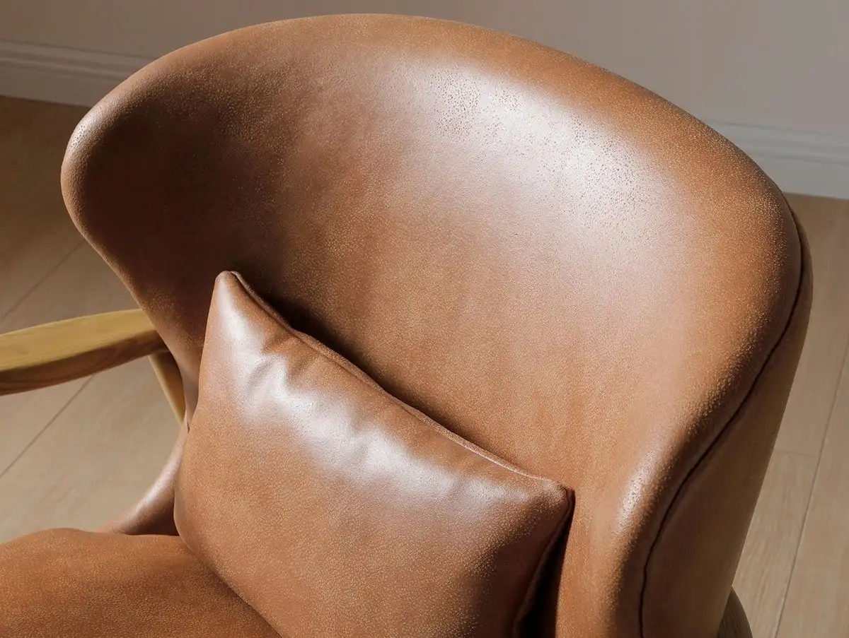 Kyoto Kyoto Milo Tan Split Leather Armchair
