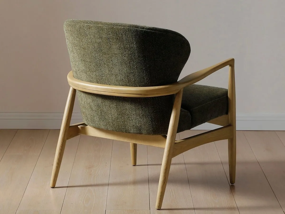 Kyoto Kyoto Milo Olive Textured Chenille Fabric Armchair