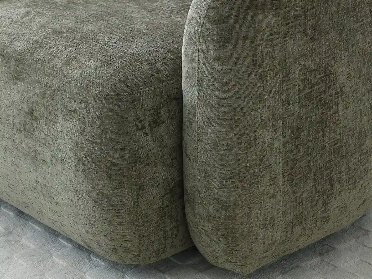 Kyoto Kyoto Mitch Distressed Olive Chenille Fabric Swivel Chair