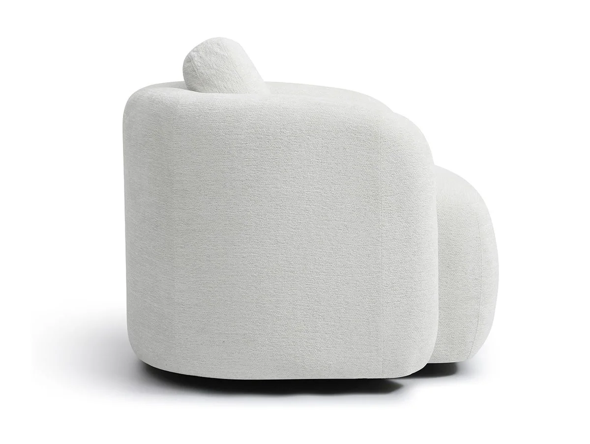 Kyoto Kyoto Mitch Natural Soft Chenille Fabric Swivel Chair