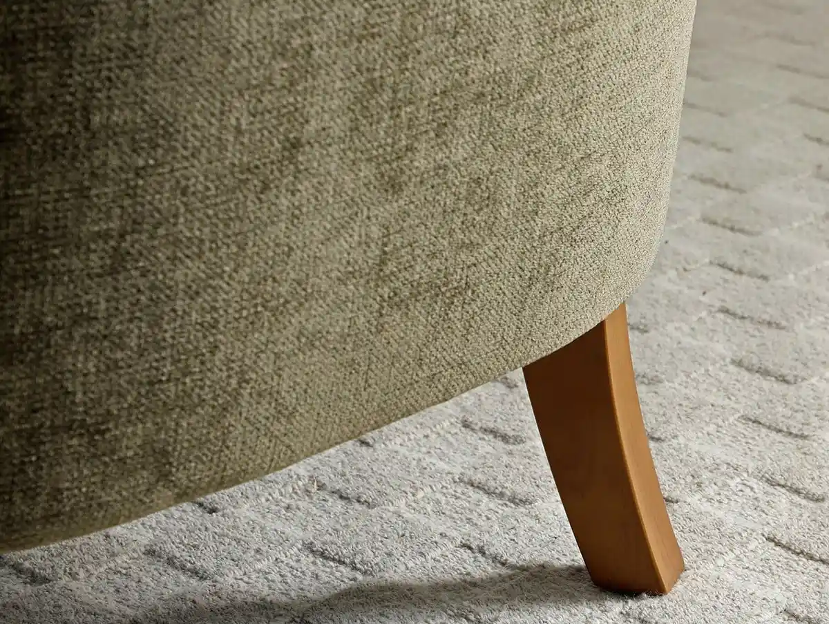 Kyoto Kyoto Rosie Olive Luxe Chenille Fabric Armchair