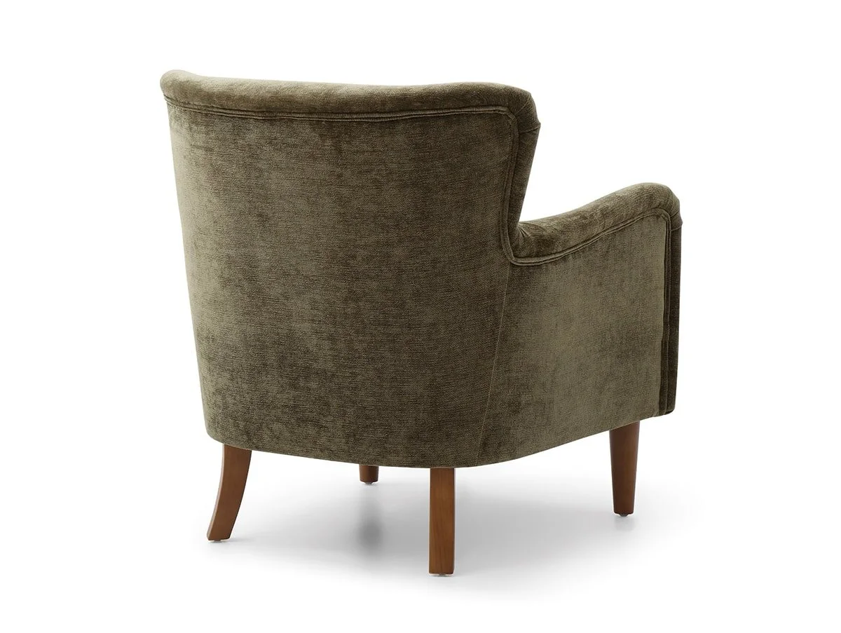 Kyoto Kyoto Rosie Olive Luxe Chenille Fabric Armchair