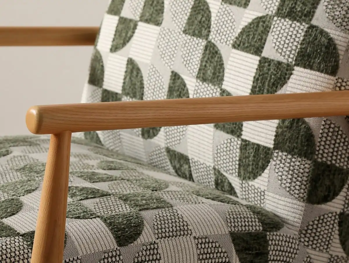 Kyoto Kyoto Walter Jacquard Geo Fabric Accent Chair