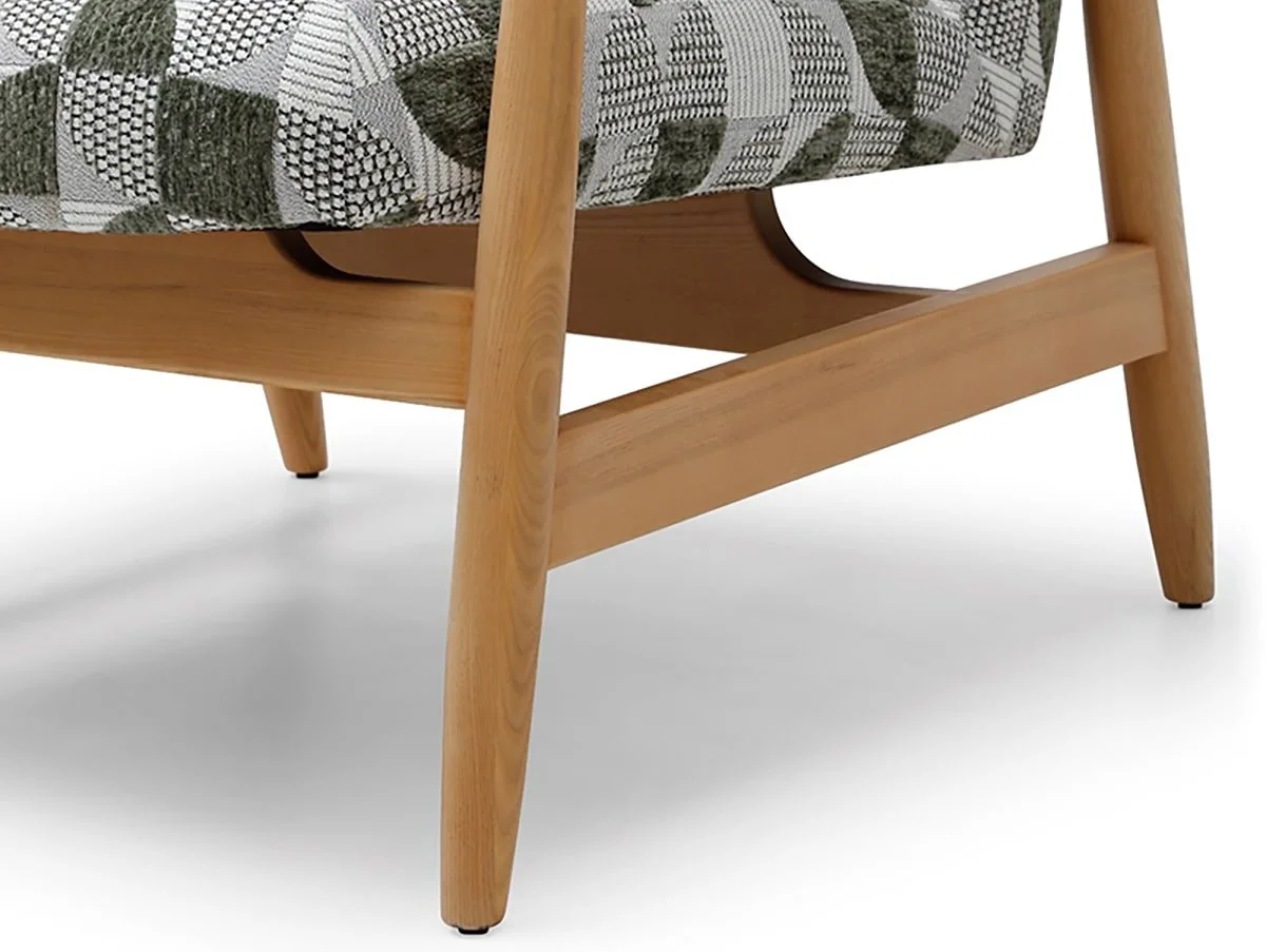 Kyoto Kyoto Walter Jacquard Geo Fabric Accent Chair
