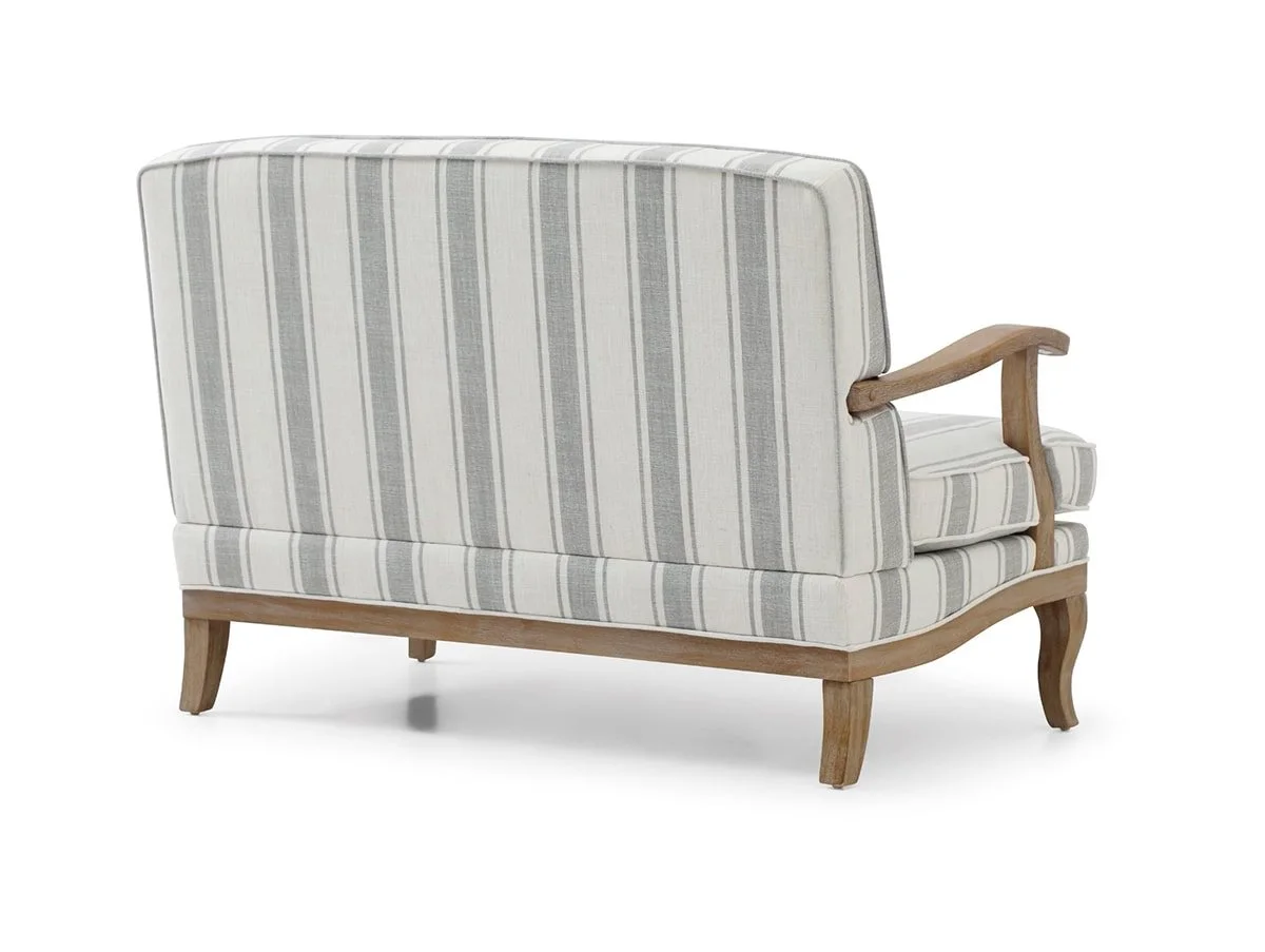 Kyoto Kyoto Colwell Natural Textured Stripe Fabric 2 Seater Chair