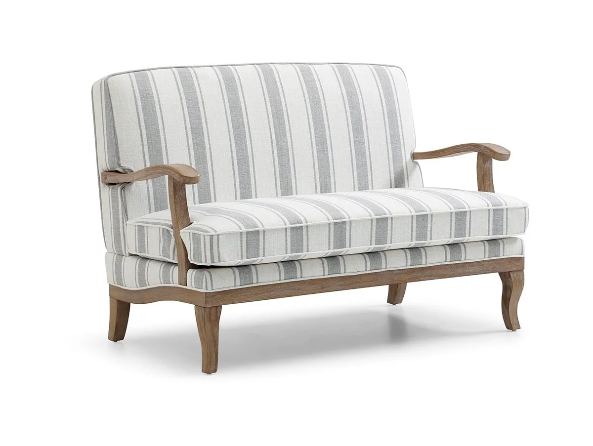 Kyoto Kyoto Colwell Natural Textured Stripe Fabric 2 Seater Chair