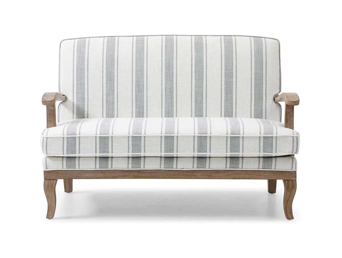 Kyoto Kyoto Colwell Natural Textured Stripe Fabric 2 Seater Chair