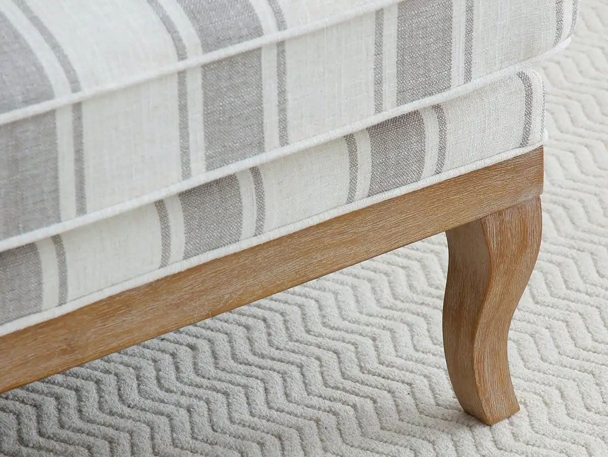 Kyoto Kyoto Colwell Natural Textured Stripe Fabric 2 Seater Chair