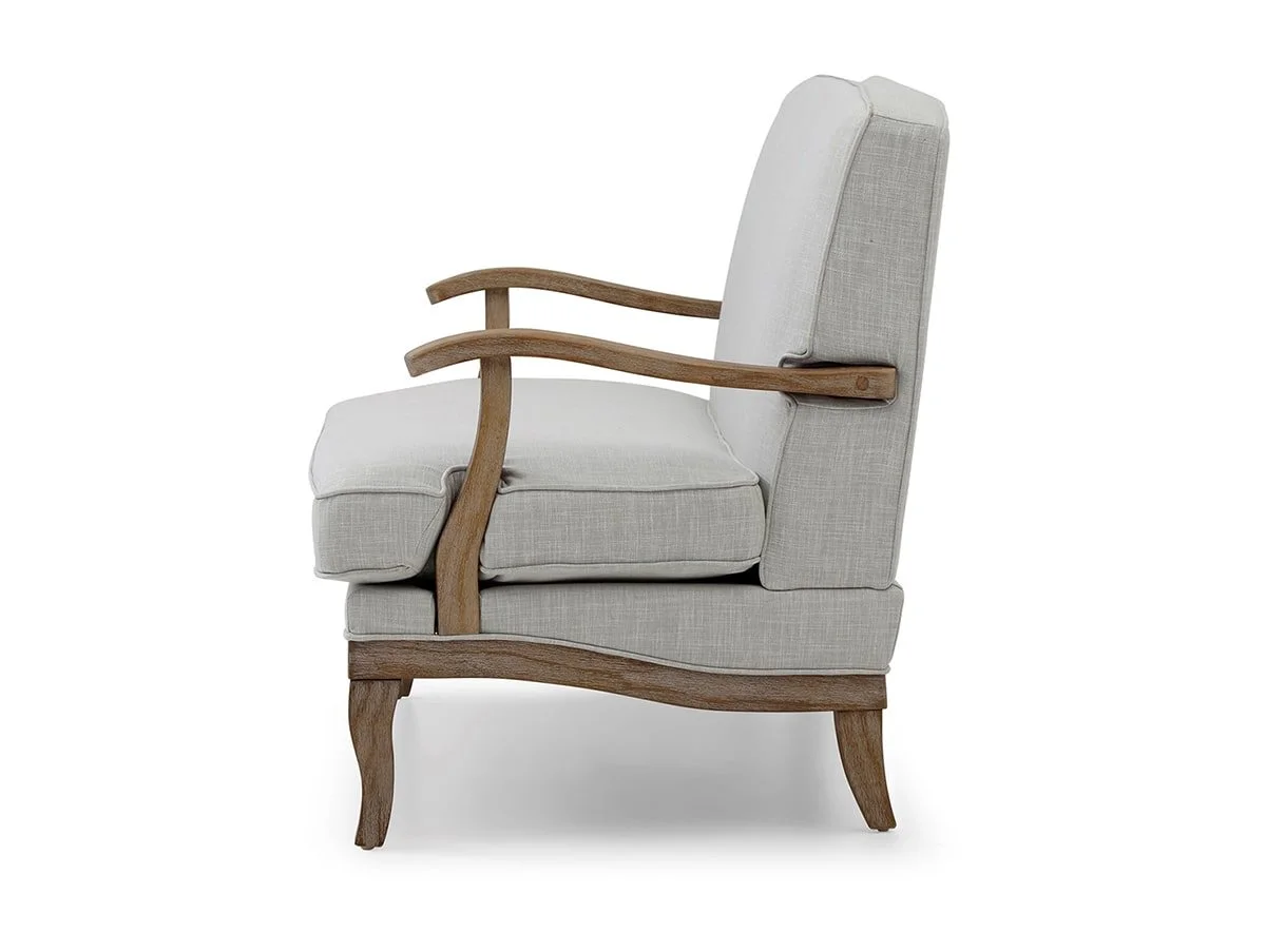 Kyoto Kyoto Colwell Cream Textured Linen 2 Seater Chair