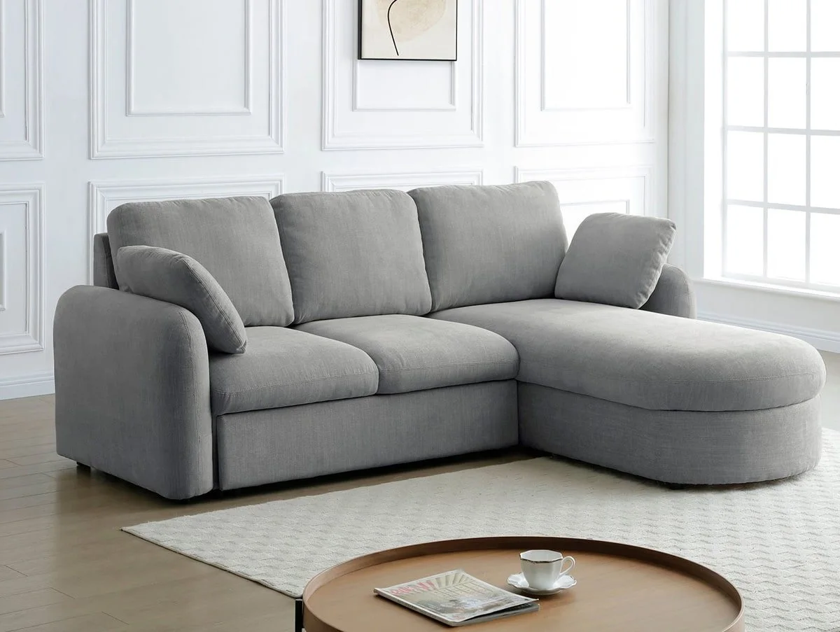 Kyoto Kyoto Mallory Chenille Fabric Corner Sofa Bed