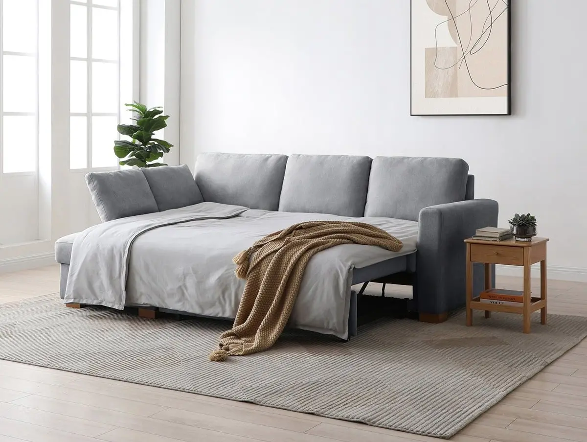Kyoto Kyoto Sorrento Chenille Fabric Corner Sofa Bed