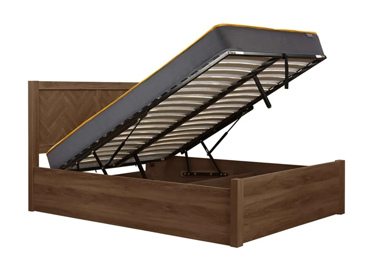 Birlea Birlea Herringford Walnut Wooden Ottoman Bed Frame