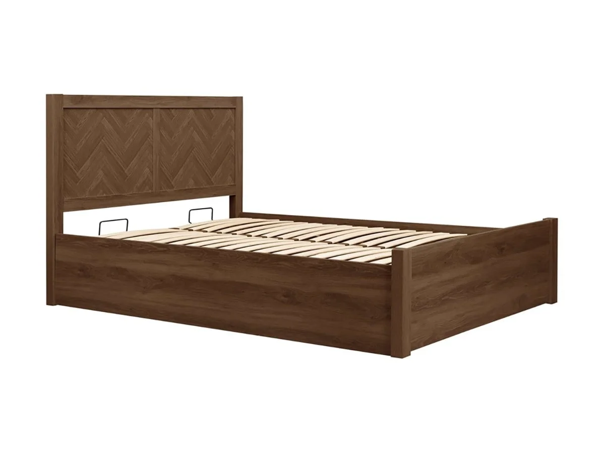 Birlea Birlea Herringford Walnut Wooden Ottoman Bed Frame