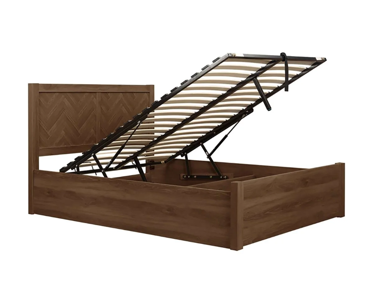 Birlea Birlea Herringford Walnut Wooden Ottoman Bed Frame