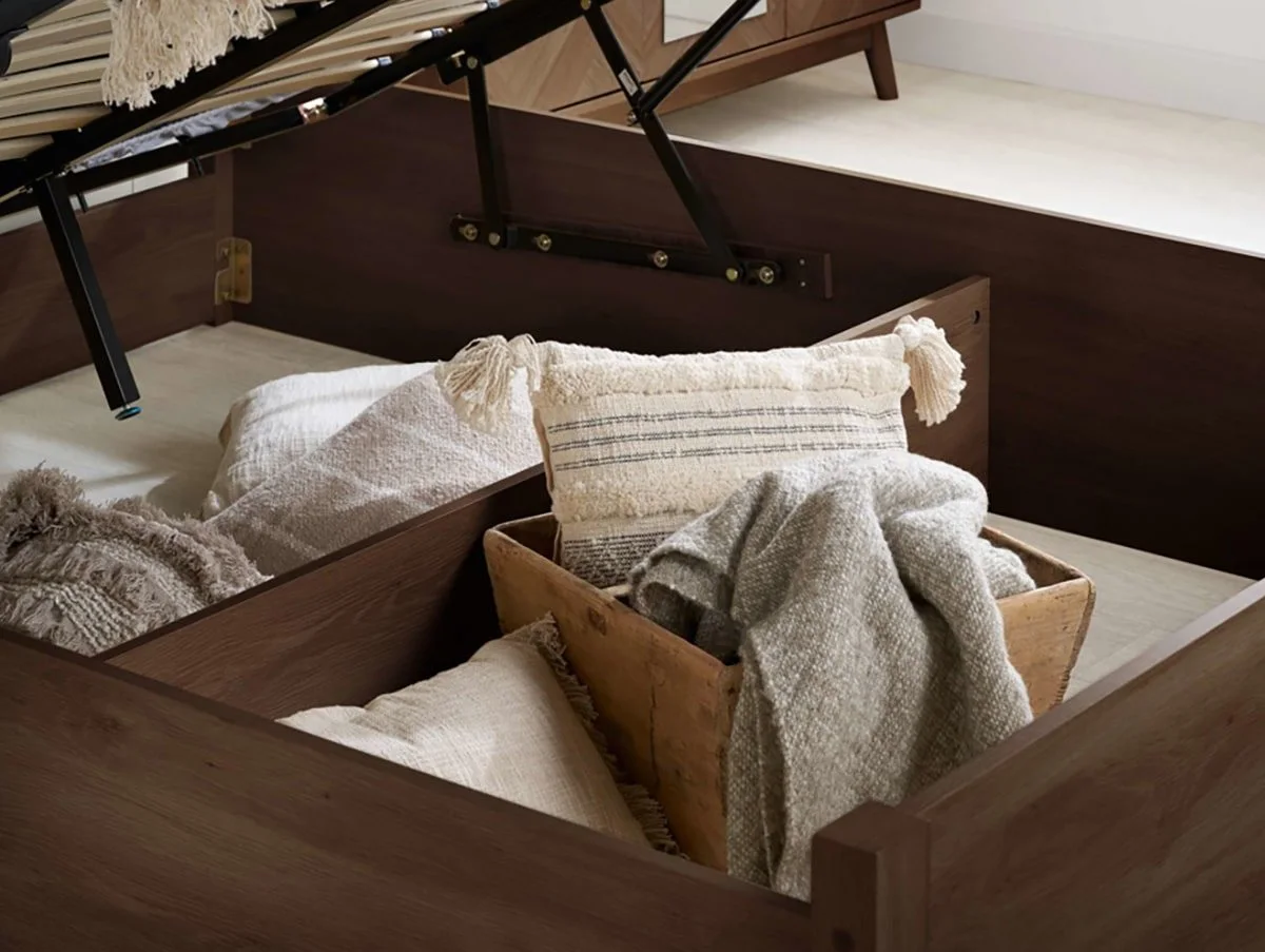 Birlea Birlea Herringford Walnut Wooden Ottoman Bed Frame