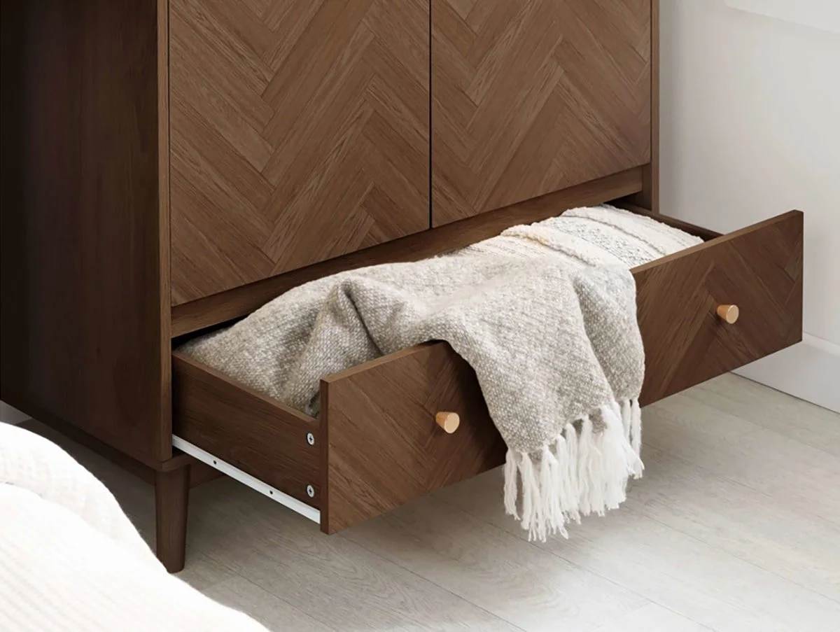 Birlea Birlea Herringford Walnut 2 Door 1 Drawer Wardrobe