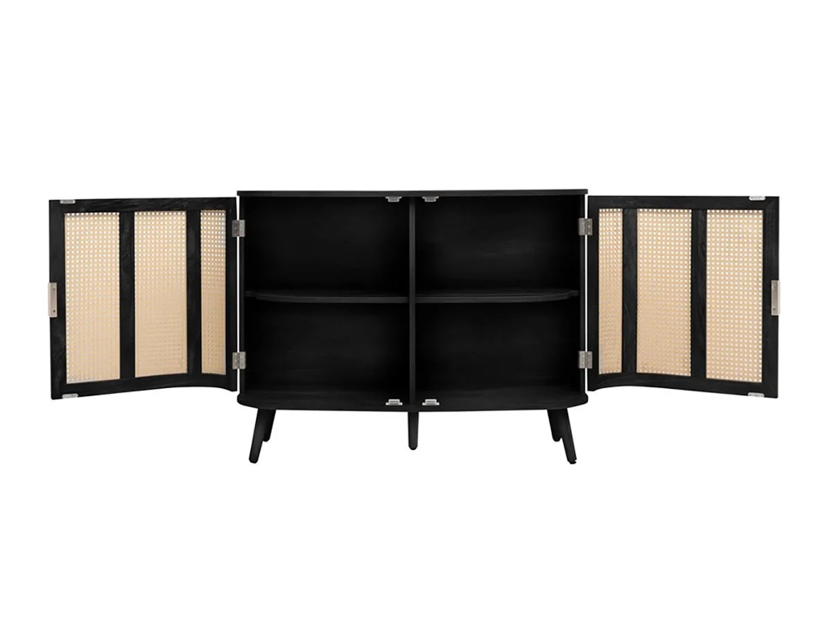 Birlea Birlea Noah Rattan and Black 2 Door Sideboard