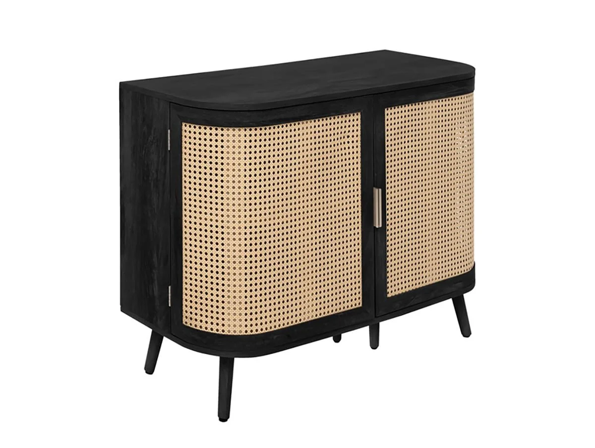 Birlea Birlea Noah Rattan and Black 2 Door Sideboard