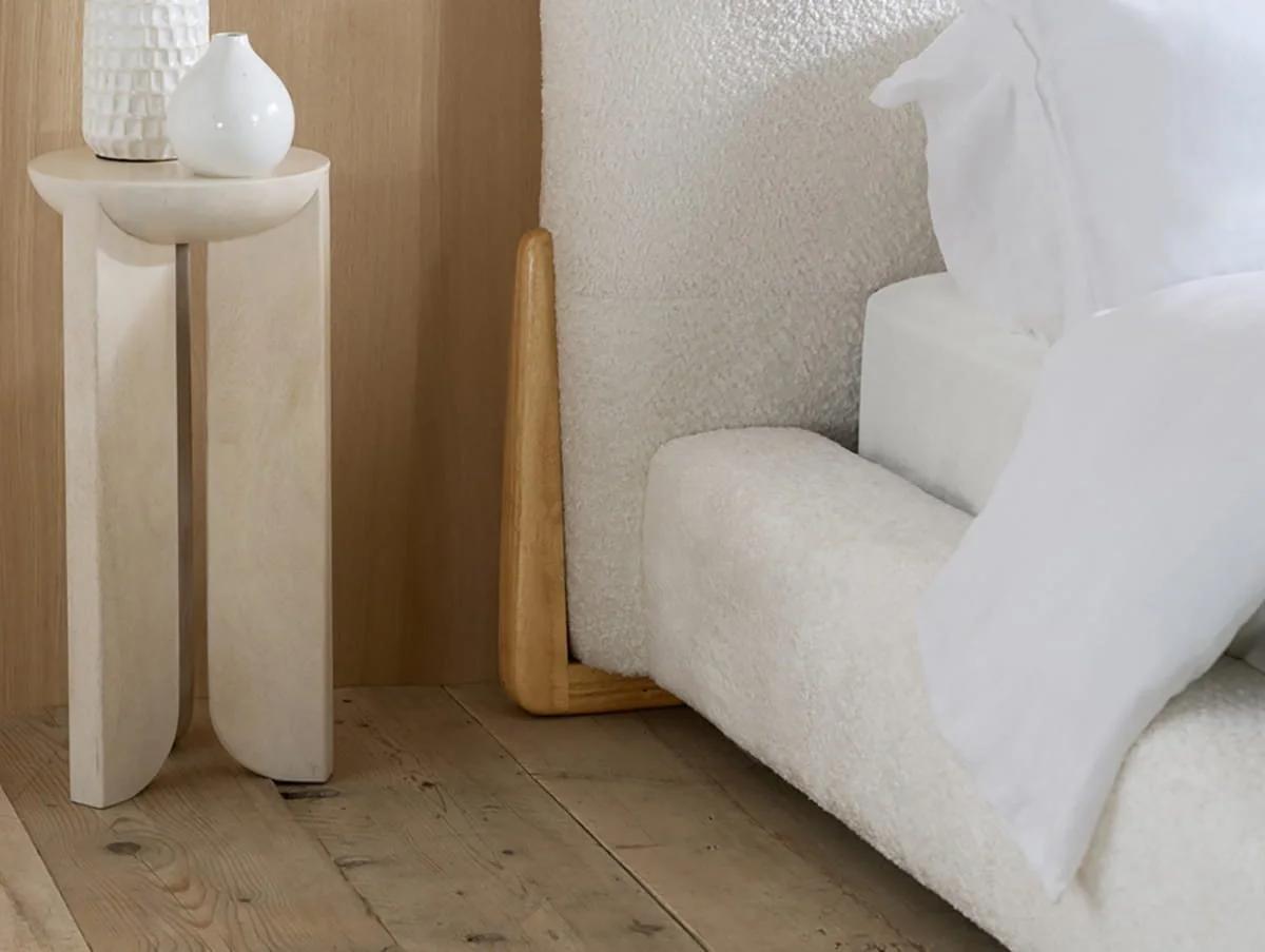 Birlea Birlea Amalfi White Boucle Bed Frame