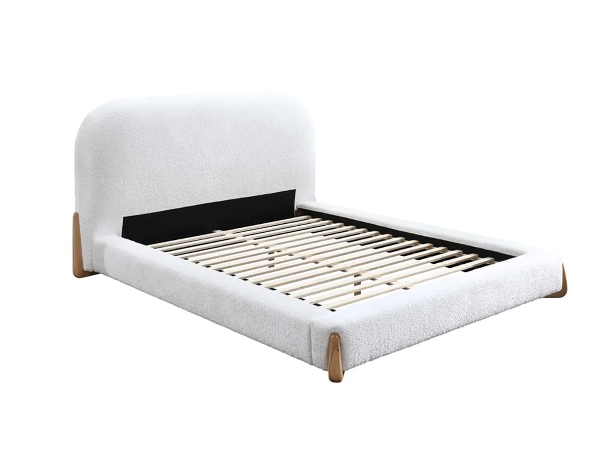 Birlea Birlea Amalfi White Boucle Bed Frame