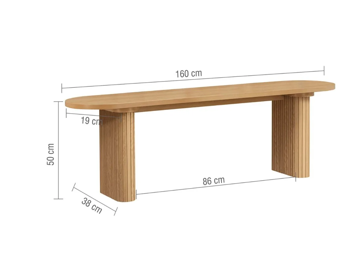 Birlea Birlea Axel Oak 160cm Dining Bench