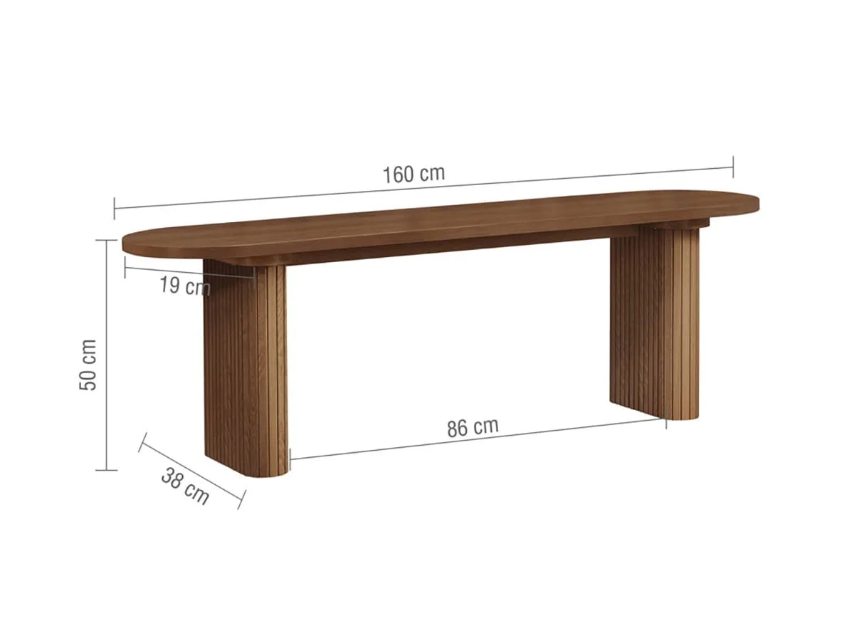 Birlea Birlea Axel Walnut 160cm Dining Table & 2 Bench Set