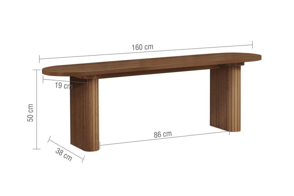 Birlea Birlea Axel Walnut 160cm Dining Bench