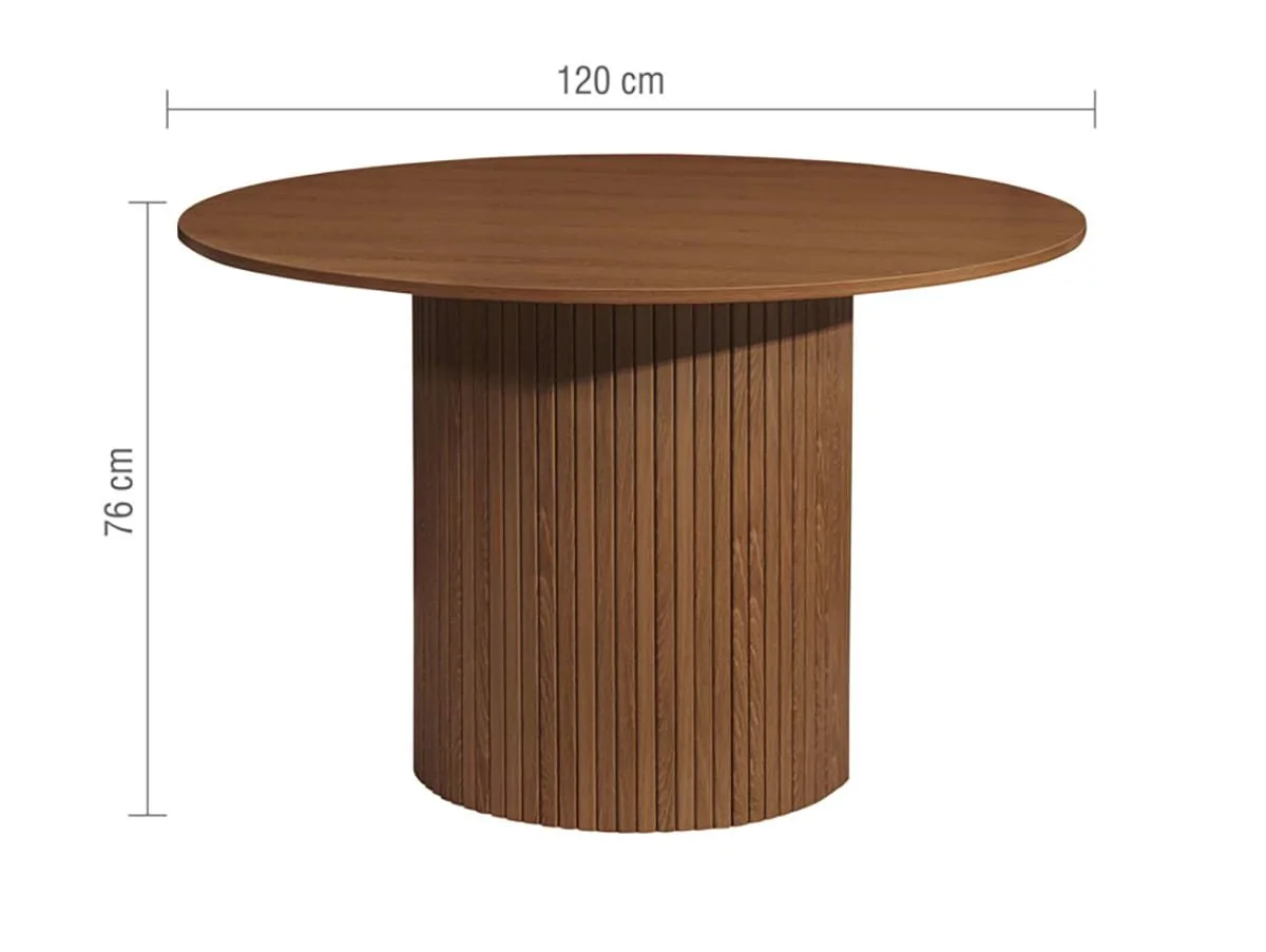 Birlea Birlea Axel Walnut Round 120cm Dining Table